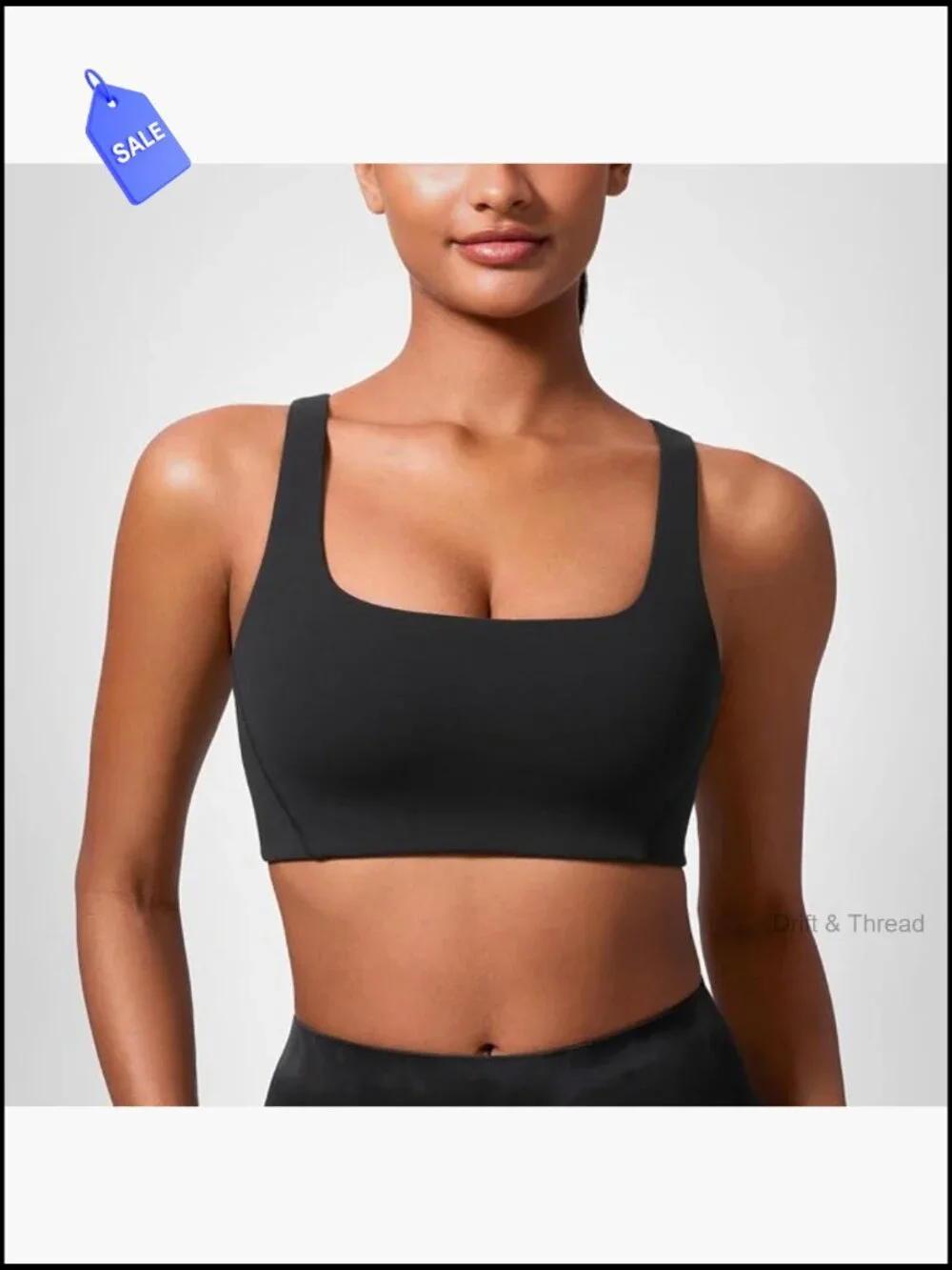 Seamless Racerback Sports Bra Light Support Double Layered Yoga Top